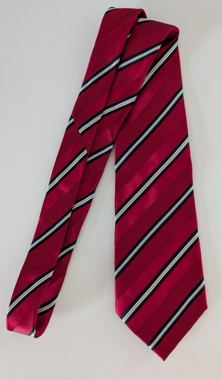 Donald Trump Signature Collection Red Striped Silk Tie